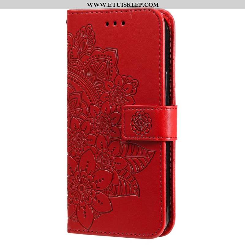 Etui Folio do Xiaomi Redmi Note 12 Pro z Łańcuch Mandala Kwiatowa Na Pasku